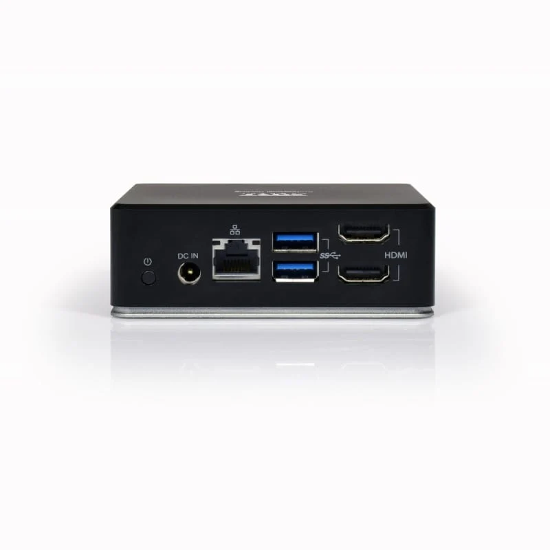 Port USB Type-C to 1 x RJ45|2 x USB3.1 Gen1|2 x HDMI|1 x Type-C|1 x USB3.1 Gen1 | Apple Charging 2.4A|1 x Aux Dock - Black - Image 3