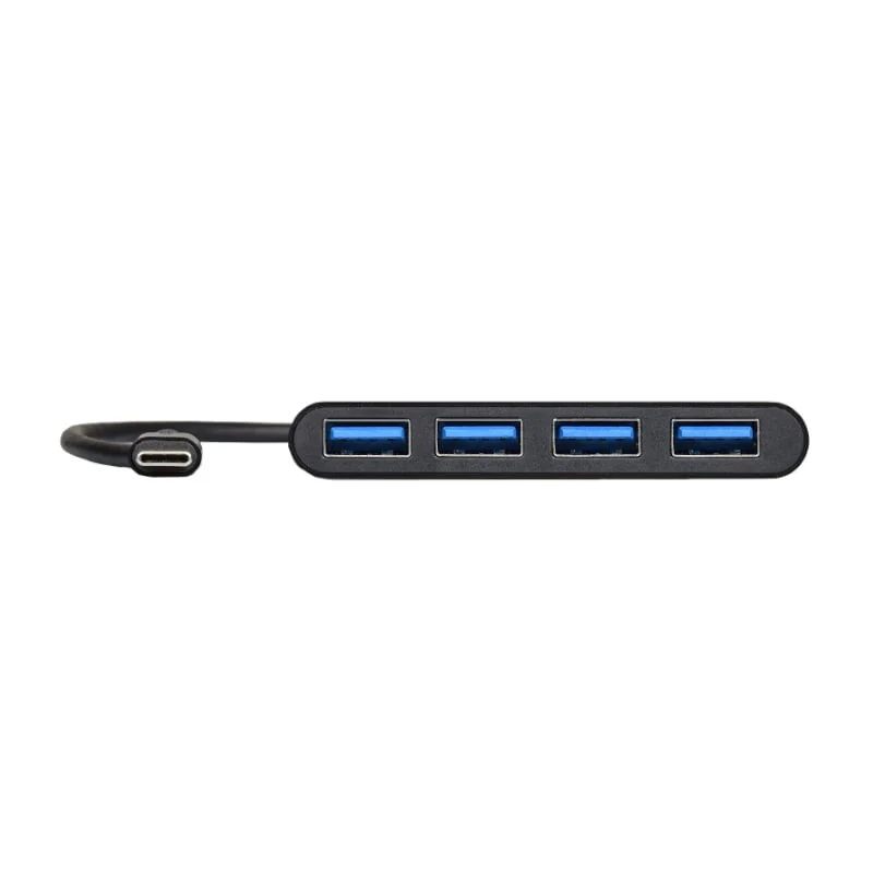 Port USB Type-C to 4 x USB3.0 5Gbps 30cm 4 Port Hub - Black - Image 3