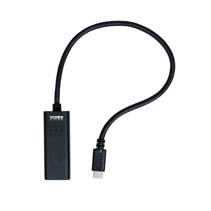 Port USB Type-C to RJ45 5Gbps 30cm Adapter - Black - Image 3