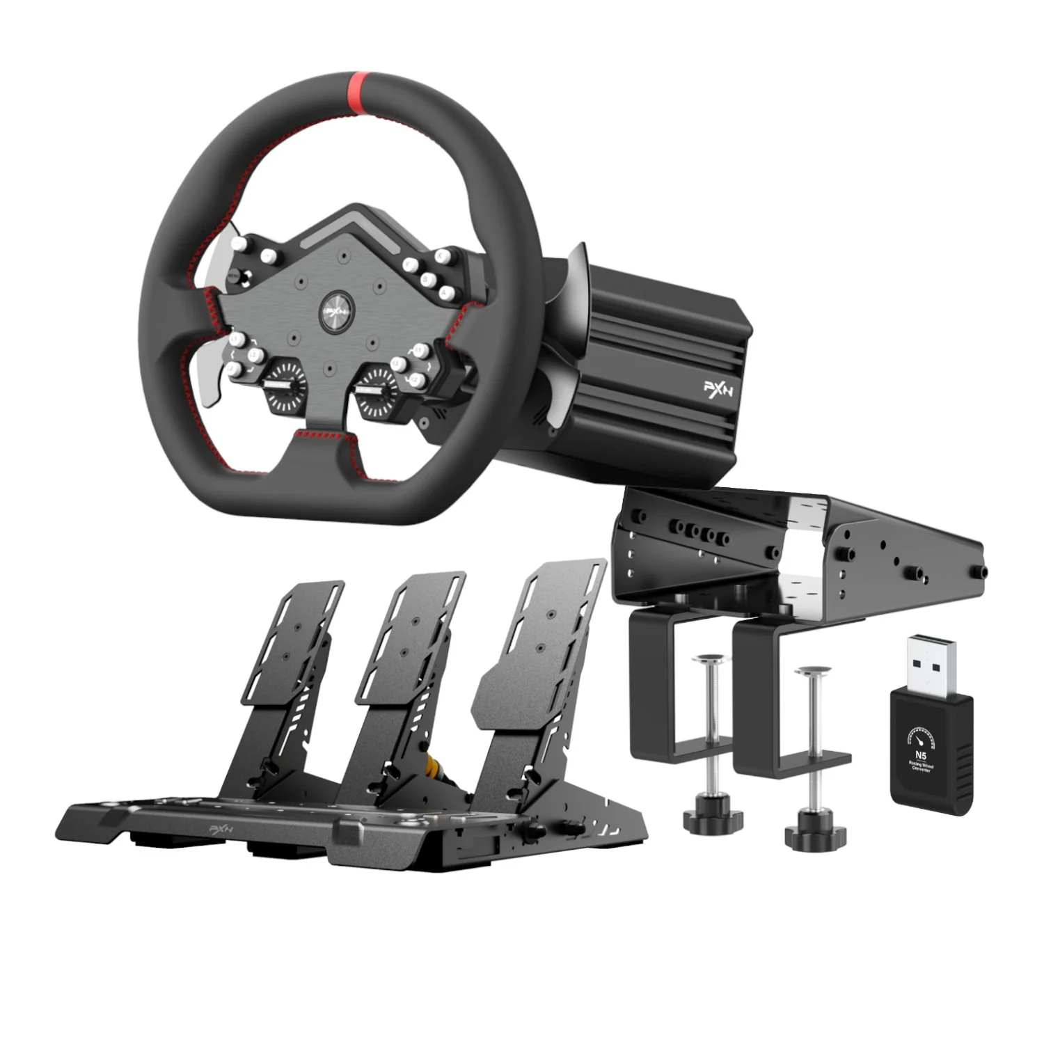 PXN V12 Lite Sim Racing Steering Wheel Bundle - Image 6