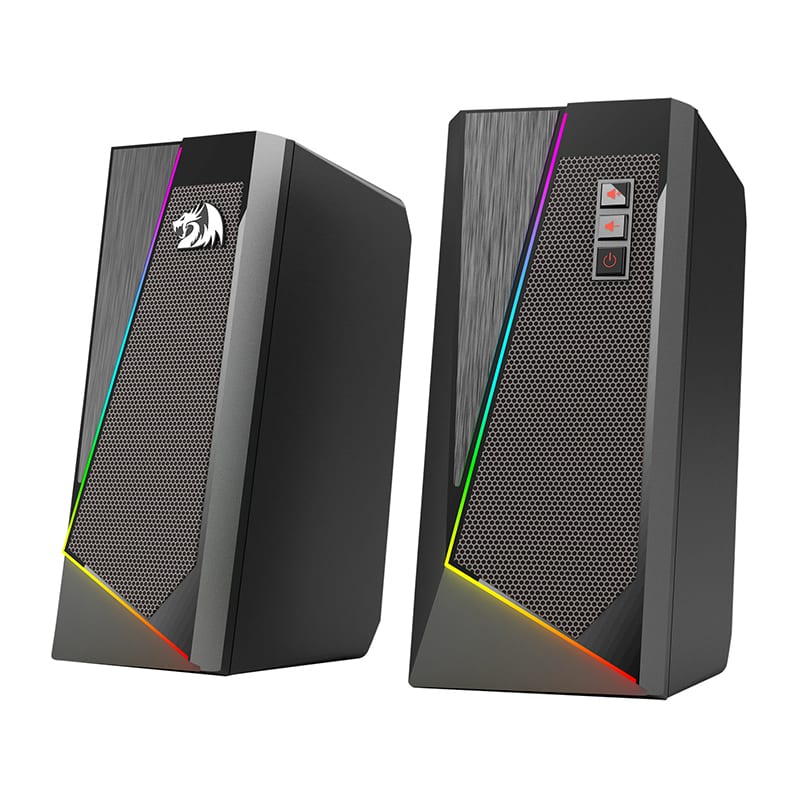 REDRAGON 2.0 Satellite Speaker ANVIL 2 x 3W RGB USB|Aux Gaming Speaker - Black - Image 6