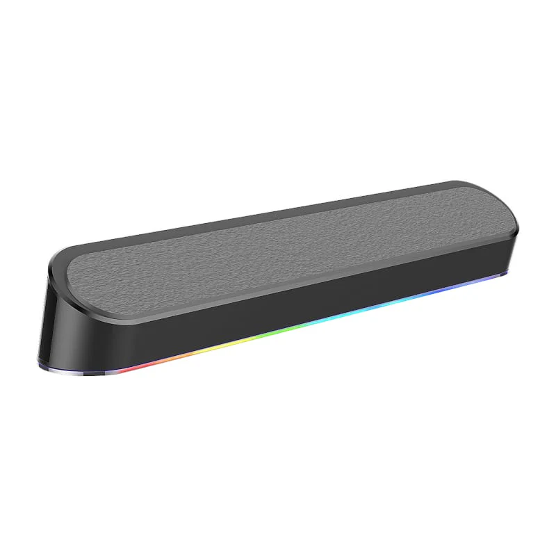 REDRAGON 2.0 Sound Bar ADIEMUS 2 x 3W RGB USB|Aux PC Gaming Speaker - Black - Image 4