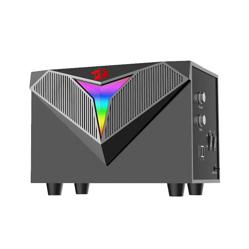 REDRAGON 2.1 Satellite Speaker TOCCATA RGB 11W Gaming Speaker - Black - Image 4