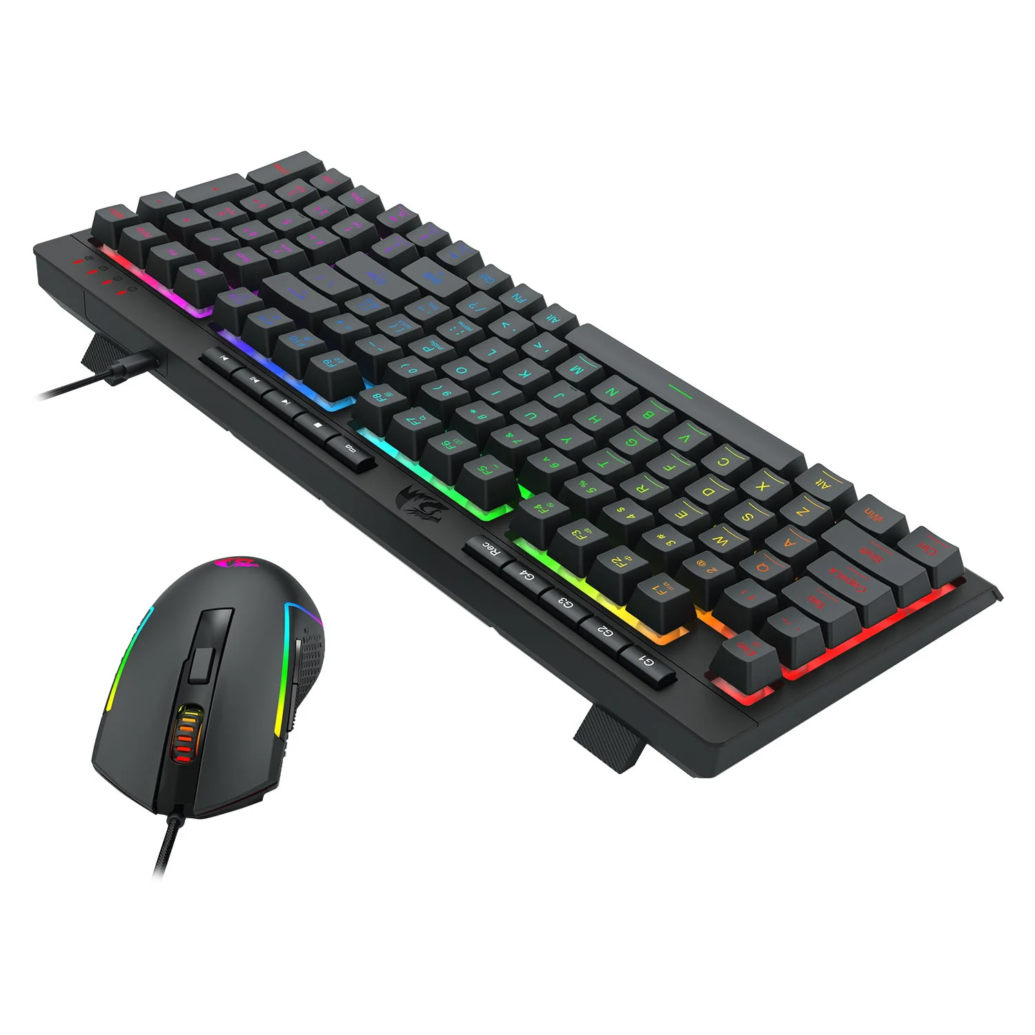 Redragon 4-in-1 Keyboard | Mouse | Mousepad | RGB Headset Gaming Combo - Image 4