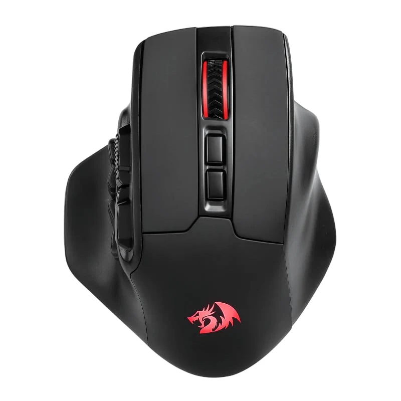 REDRAGON Aatrox Wireless 6200DP RGB MMO Gaming Mouse - Black - Image 4