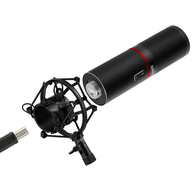 REDRAGON BLAZAR Cardioid USB Gaming Mic and Tripod - Black - Image 3