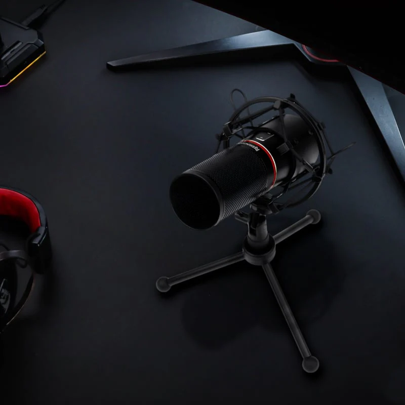 REDRAGON BLAZAR Cardioid USB Gaming Mic and Tripod - Black - Image 4