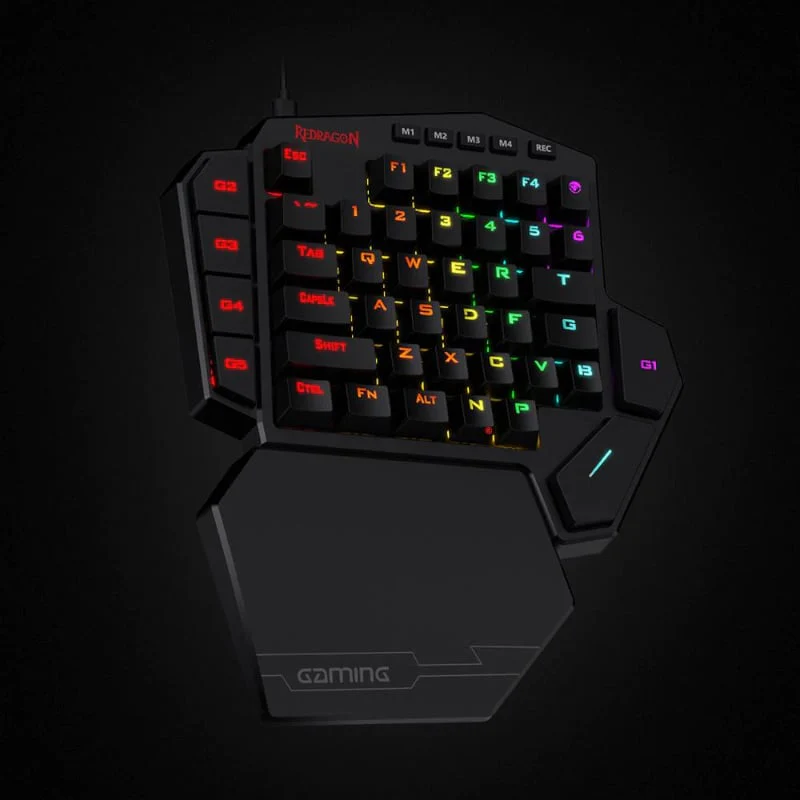 REDRAGON Diti Elite Pro One-Handed RGB Wireless Mechanical Gaming Keyboard - Black - Image 3