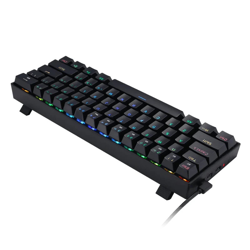 REDRAGON DRACONIC PRO Mechanical 61 Key|Bluetooth 5.0|RGB 9 Colour Modes|Rechargable Battery|Type-C Charging Cable Gaming Keyboard - Black - Image 2