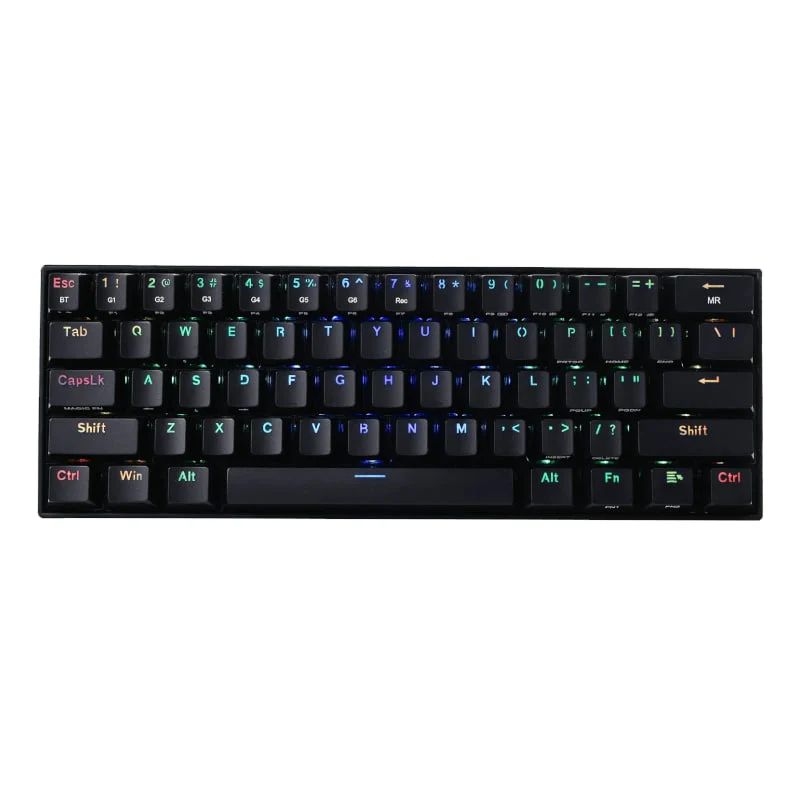 REDRAGON DRACONIC PRO Mechanical 61 Key|Bluetooth 5.0|RGB 9 Colour Modes|Rechargable Battery|Type-C Charging Cable Gaming Keyboard - Black - Image 5