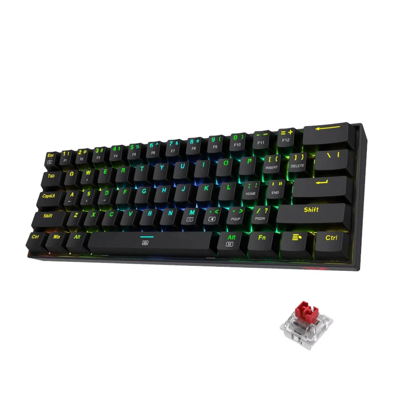 REDRAGON DRAGONBORN Wired Mechanical Keyboard RGB 67Key Design - Black - Image 5