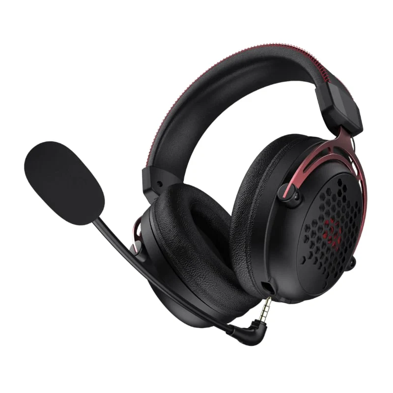 REDRAGON Over-Ear DIOMEDES Honeycomb 3.5mm AUX Gaming Headset - Black - Image 3