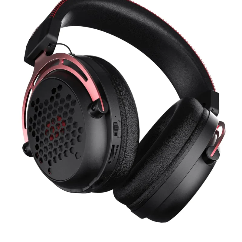 REDRAGON Over-Ear DIOMEDES Honeycomb 3.5mm AUX Gaming Headset - Black - Image 4