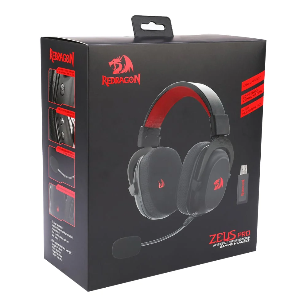 Redragon H510 ZEUS PRO 7.1 Surround Sound Wireless Gaming Headset – Black - Image 6