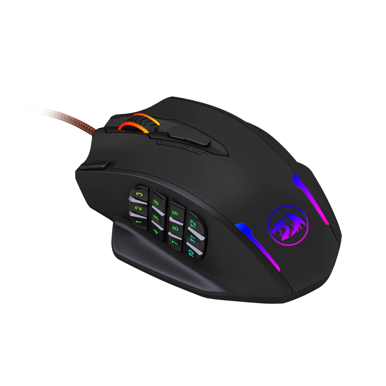 REDRAGON IMPACT 12400DPI MMO Gaming Mouse - Black - Image 2