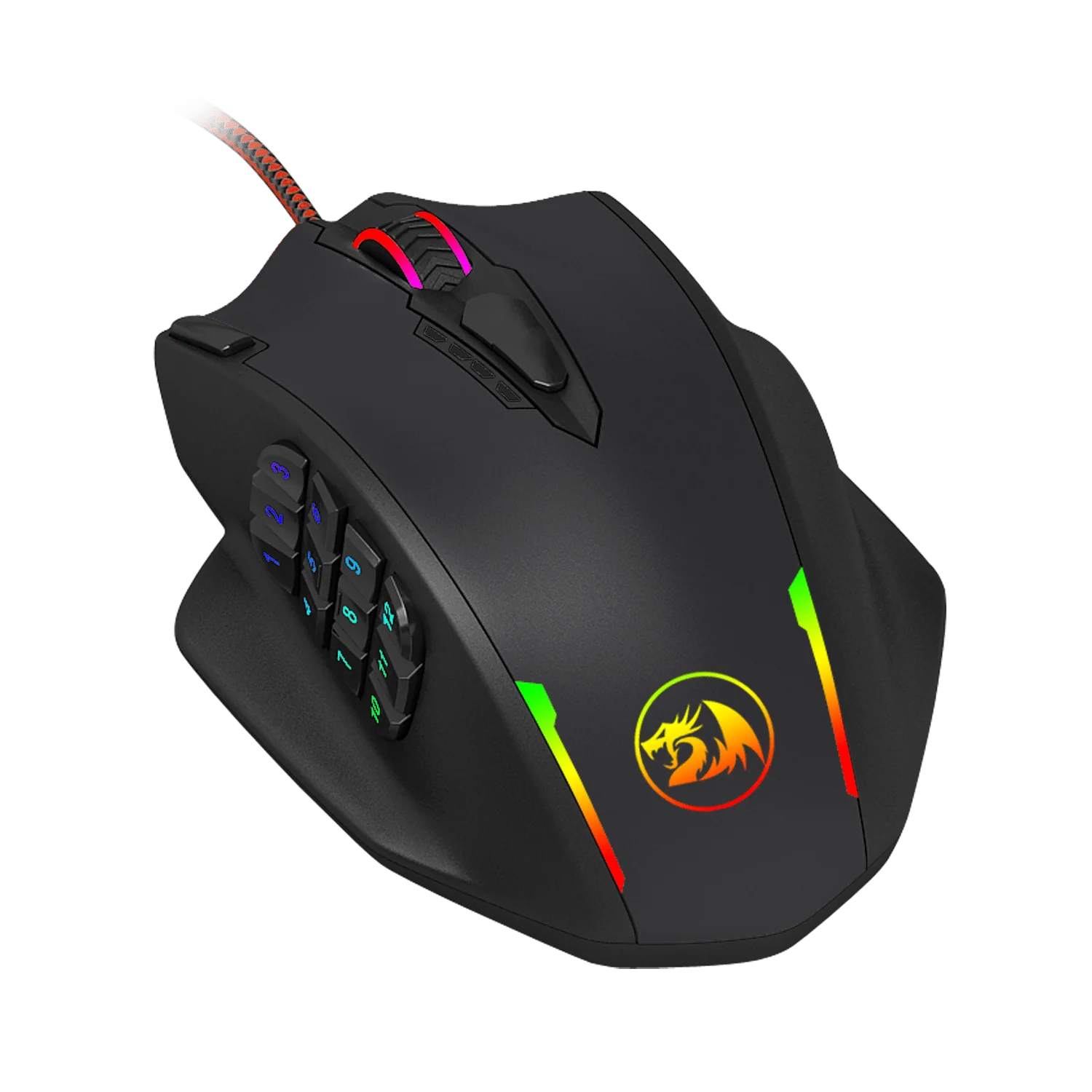 REDRAGON IMPACT 12400DPI MMO Gaming Mouse - Black - Image 5