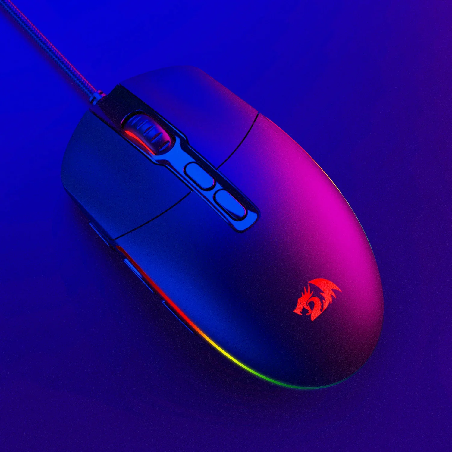 Redragon M719 INVADER RGB 10000 DPI Wired Optical Gaming Mouse - Black - Image 4