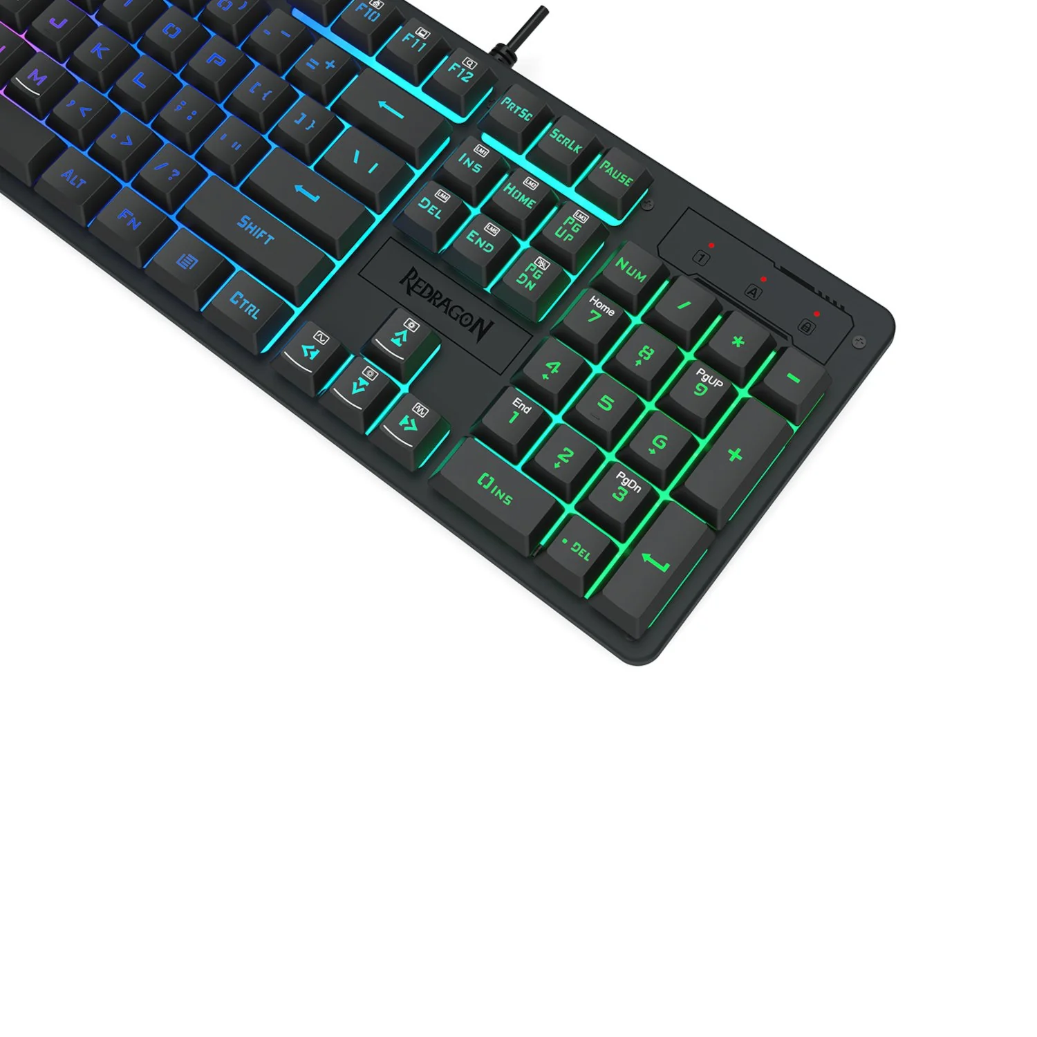 Redragon K521 Upgrade Rainbow LED 104-Key Membrane Gaming Keyboard - Image 5