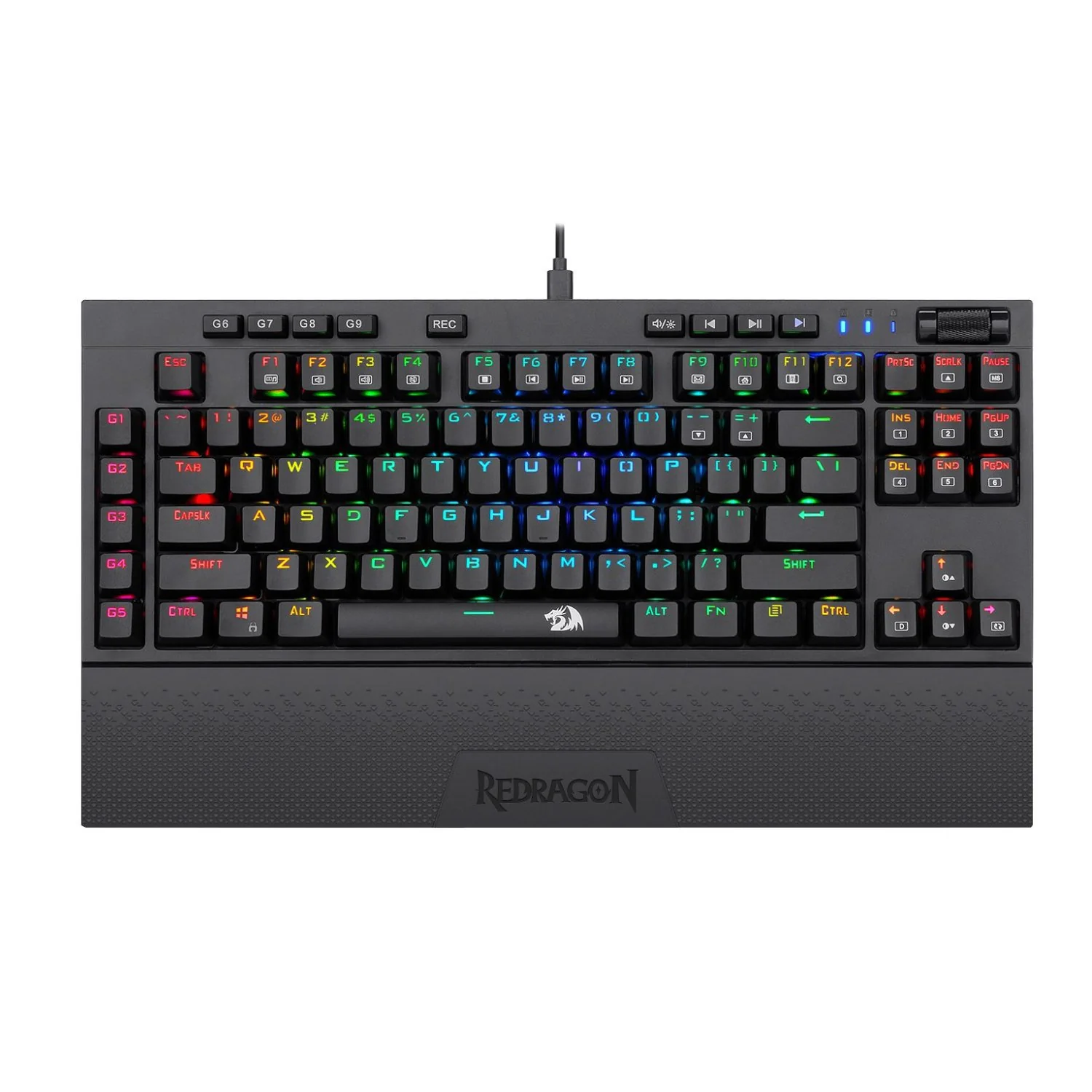 Redragon K588 RGB Pro BROADSWORD TKL Mechanical Wired Gaming Keyboard - Black - Image 6