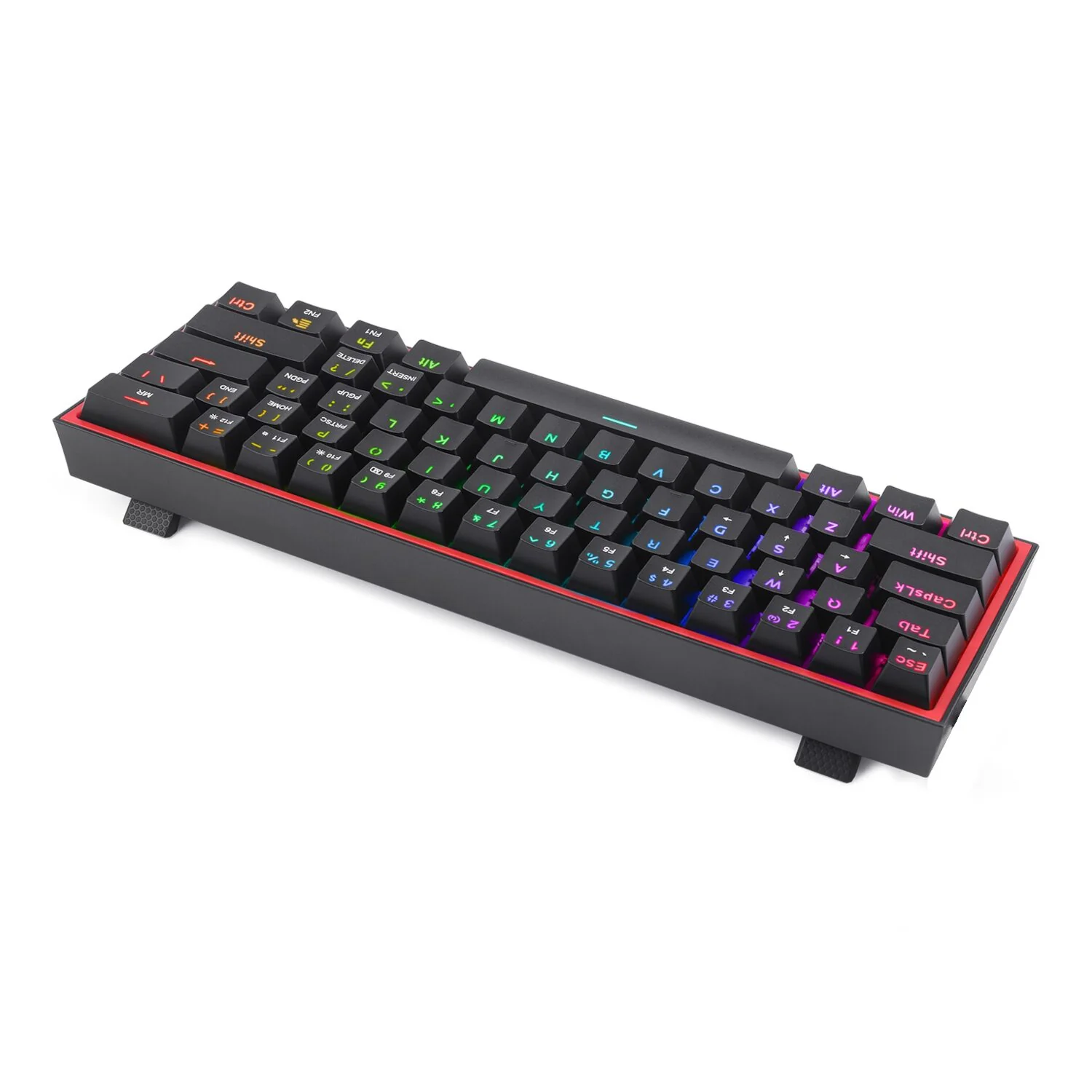 Redragon K616 FIZZ Pro 61-Key RGB Mechanical Gaming Keyboard – Black (60%, RGB, Wireless/Wired, Hot-Swappable) - Image 2