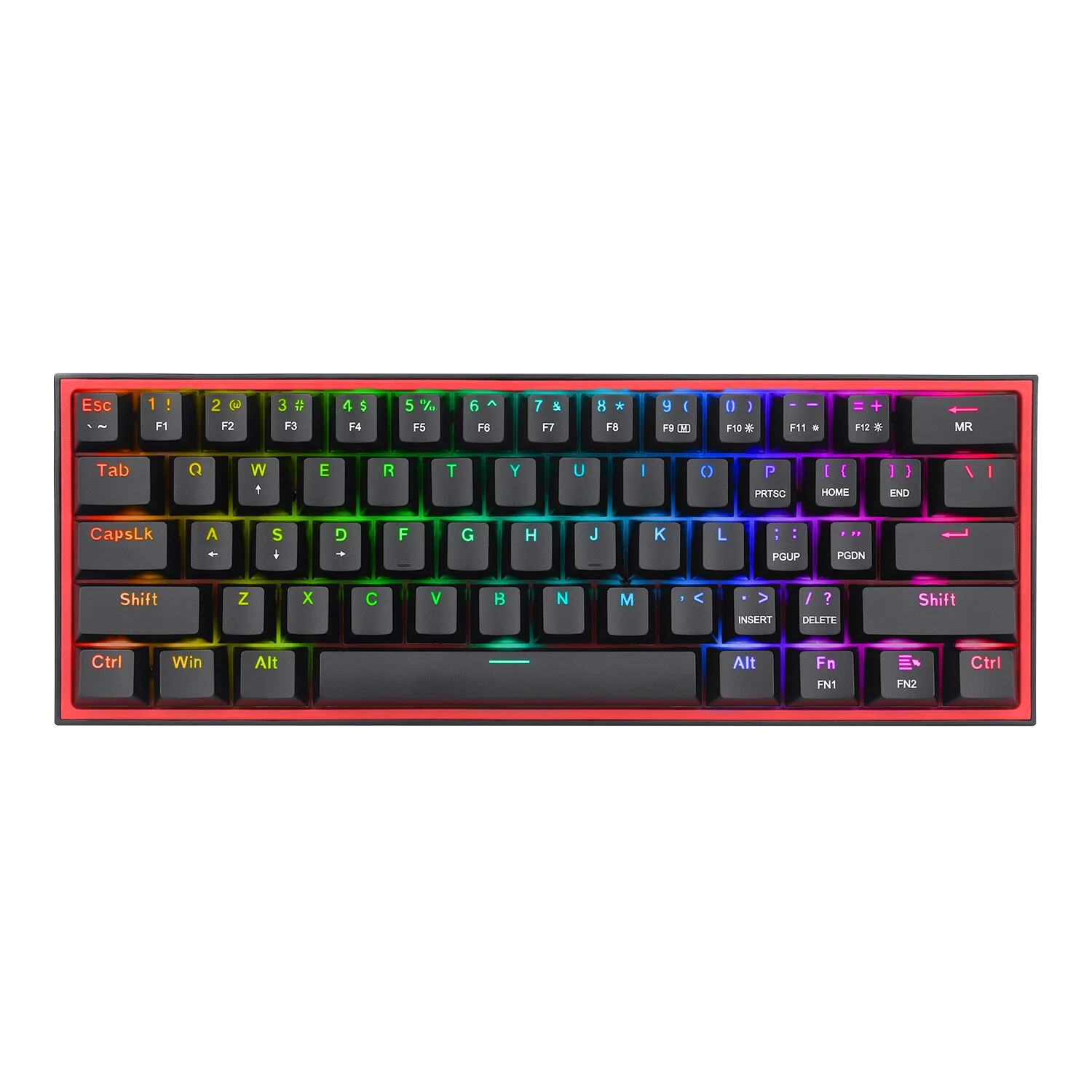 Redragon K616 FIZZ Pro 61-Key RGB Mechanical Gaming Keyboard – Black (60%, RGB, Wireless/Wired, Hot-Swappable) - Image 7