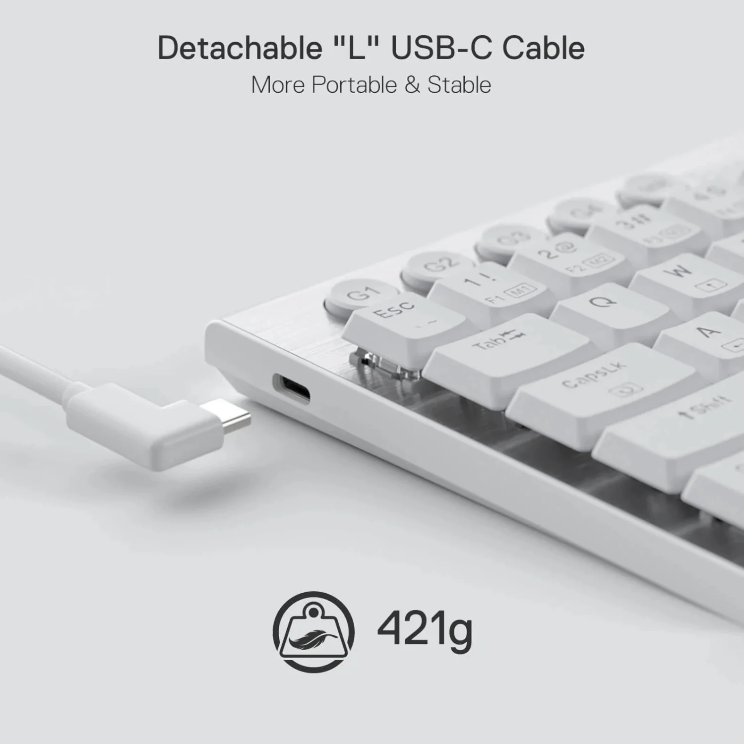 Redragon K632 HORUS Mini 60% RGB Wired Gaming Keyboard – White - Image 4