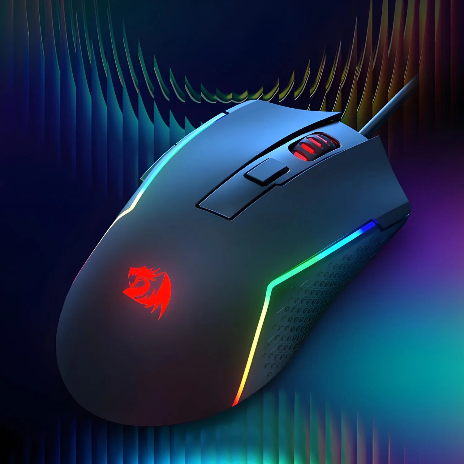 Redragon M616 TRIDENT 10000DPI RGB Gaming Mouse - Black - Image 3