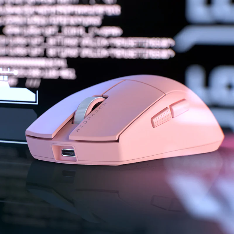 REDRAGON M916 PRO 1K 3-Mode Wireless Gaming Mouse - Pink - Image 3