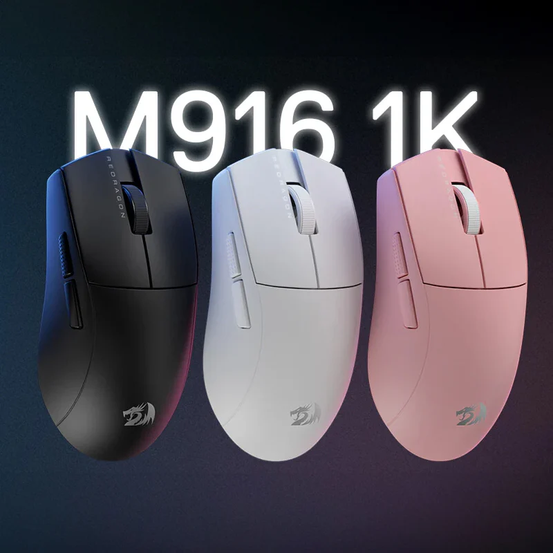REDRAGON M916 PRO 1K 3-Mode Wireless Gaming Mouse - Pink - Image 4