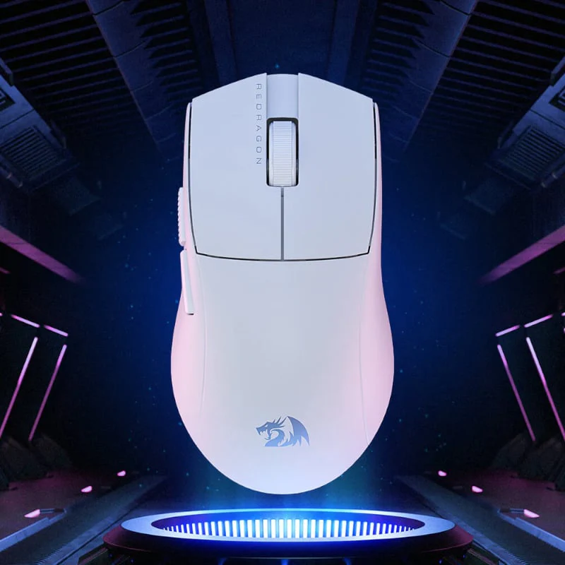Redragon M916 PRO 1K 3-Mode Wireless Gaming Mouse – White - Image 2