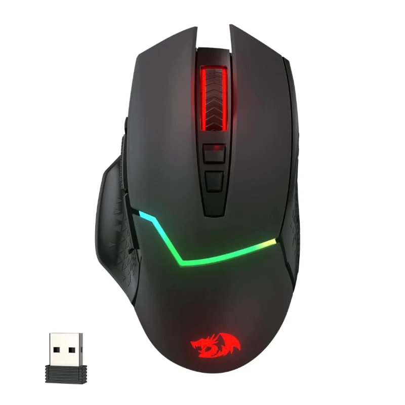 REDRAGON Mirage Pro 8000DPI RGB Wireless Gaming Mouse - Black - Image 6