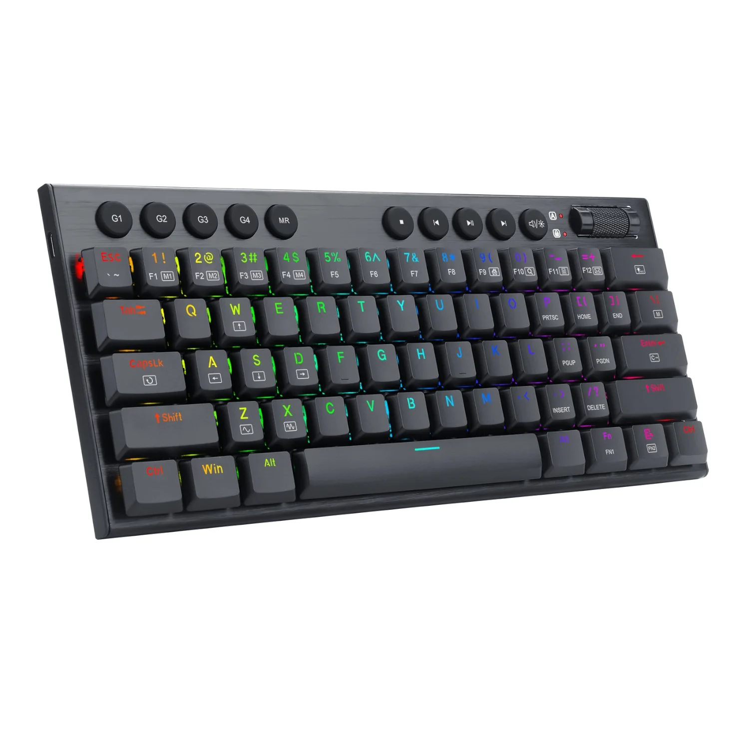 REDRAGON Horus Mini 61Key Red Switch RGB Low Profile Gaming Mechanical Keyboard - Black - Image 2