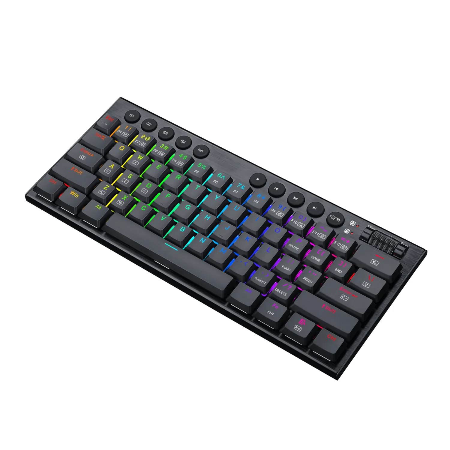 REDRAGON Horus Mini 61Key Red Switch RGB Low Profile Gaming Mechanical Keyboard - Black - Image 3