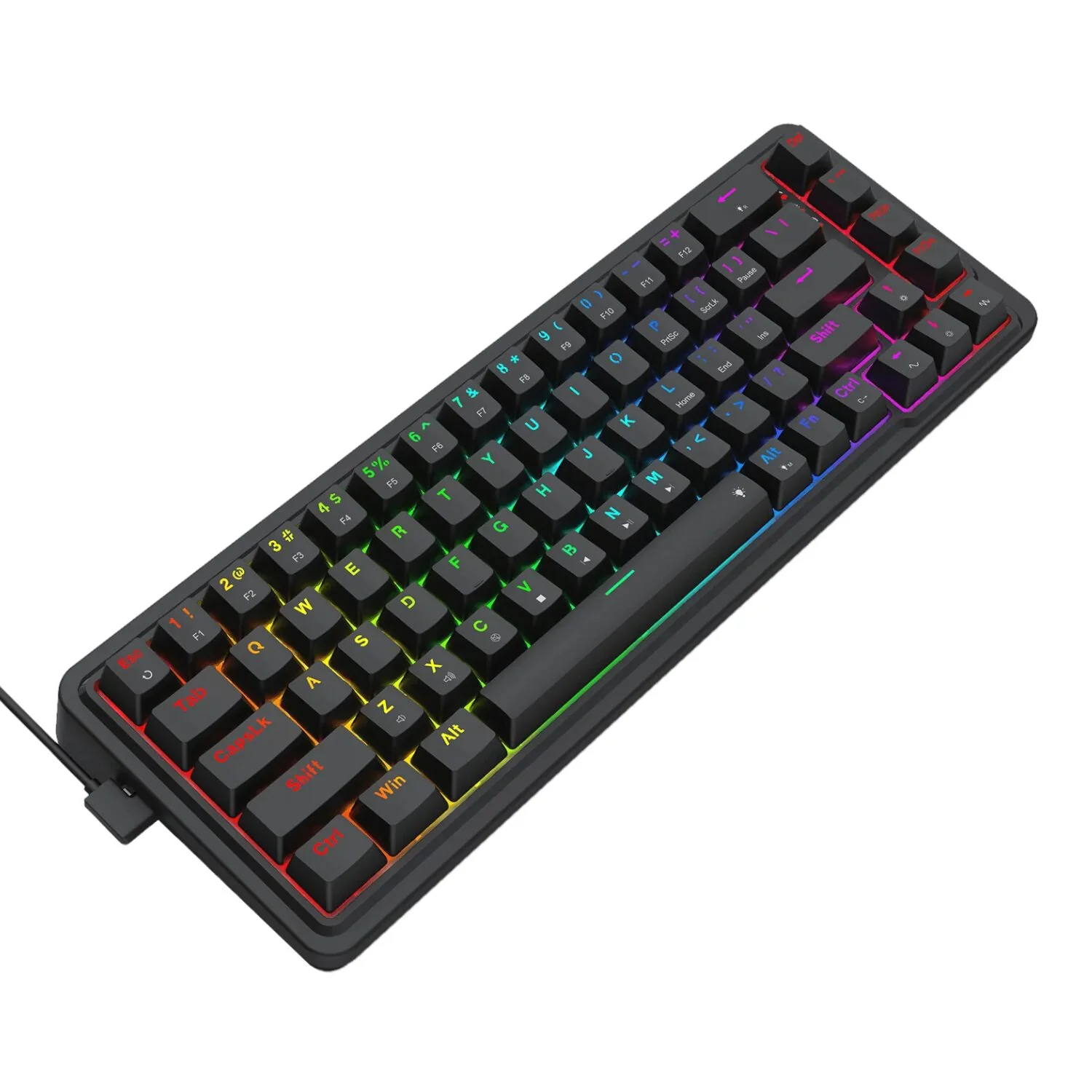 Redragon NOVA K709 65% Wired Gasket RGB Gaming Keyboard - Black - Image 2