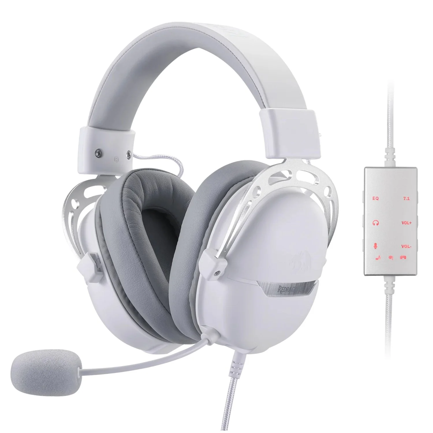 REDRAGON Over-Ear AURORA Gaming Headset - White - Image 6