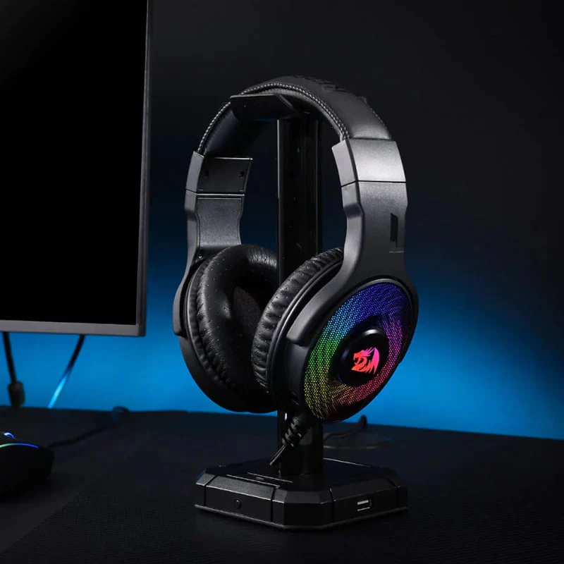 REDRAGON Over-Ear PANDORA USB (Power Only)|Aux (Mic and Headset) RGB Gaming Headset - Black - Image 3