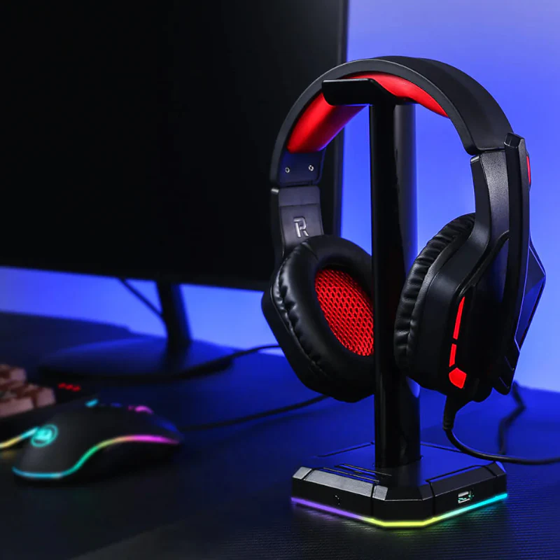 REDRAGON Over-Ear THEMIS Aux Gaming Headset - Black - Image 4