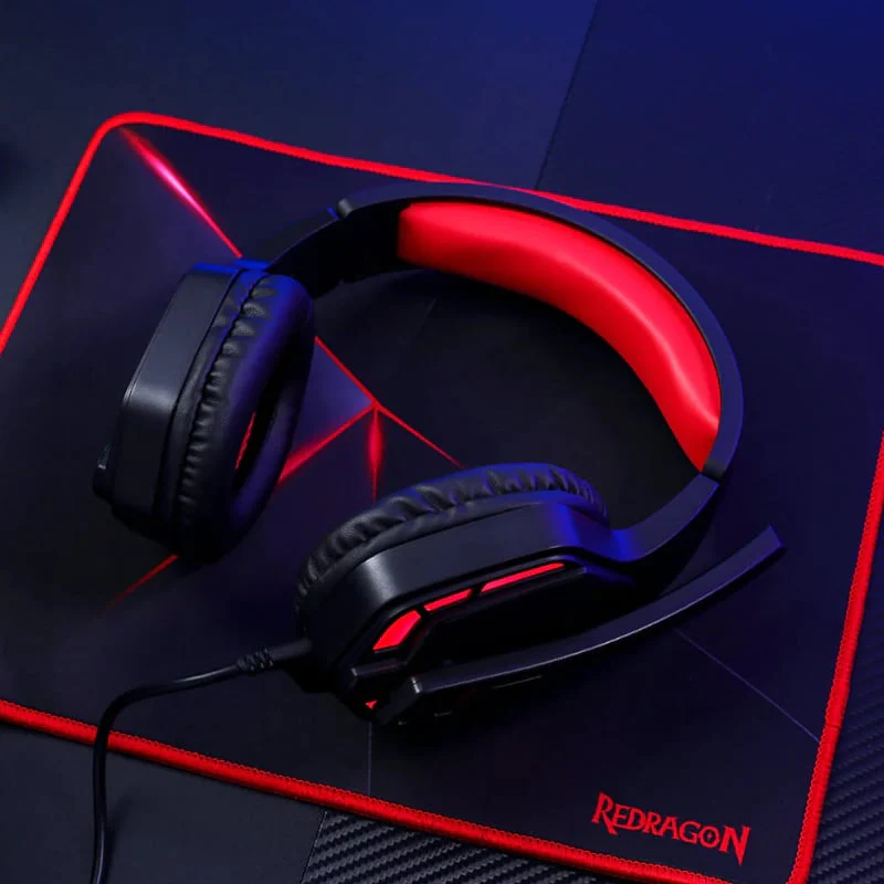 REDRAGON Over-Ear THEMIS Aux Gaming Headset - Black - Image 5