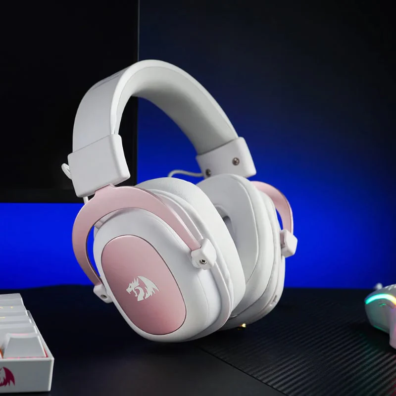 REDRAGON Over-Ear ZEUS 2 USB Gaming Headset - White - Image 6