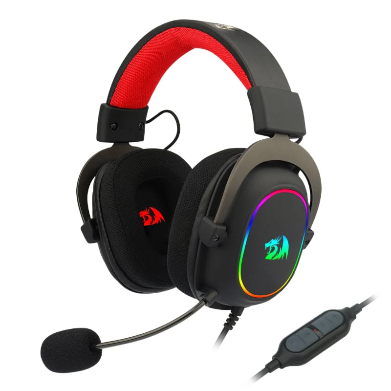 REDRAGON Over-Ear ZEUS-X USB RGB Gaming Headset - Black - Image 7