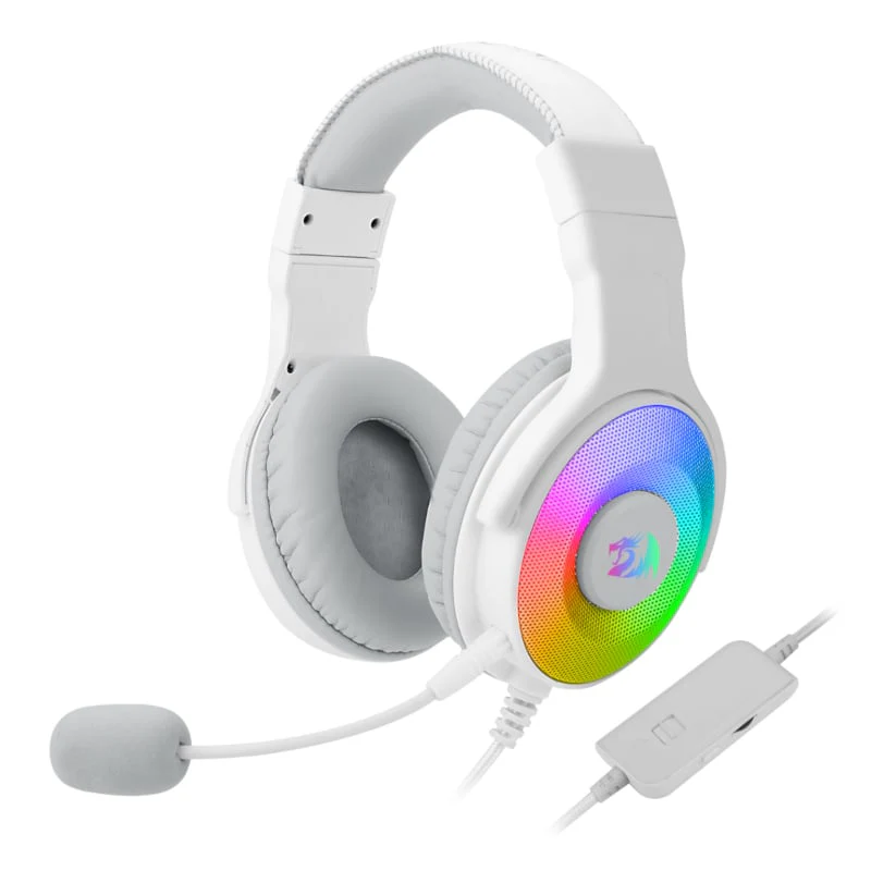 REDRAGON Over-Ear PANDORA USB (Power Only)|Aux (Mic and Headset) RGB Gaming Headset - White - Image 7