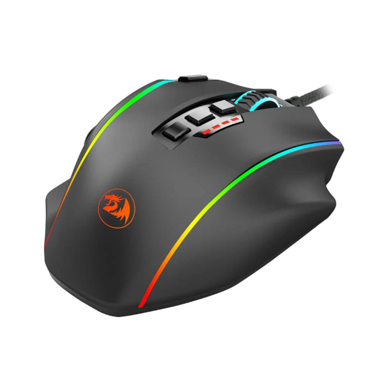 REDRAGON PERDICTION 4 12400DPI RGB MMO Ergo Gaming Mouse - Black - Image 2