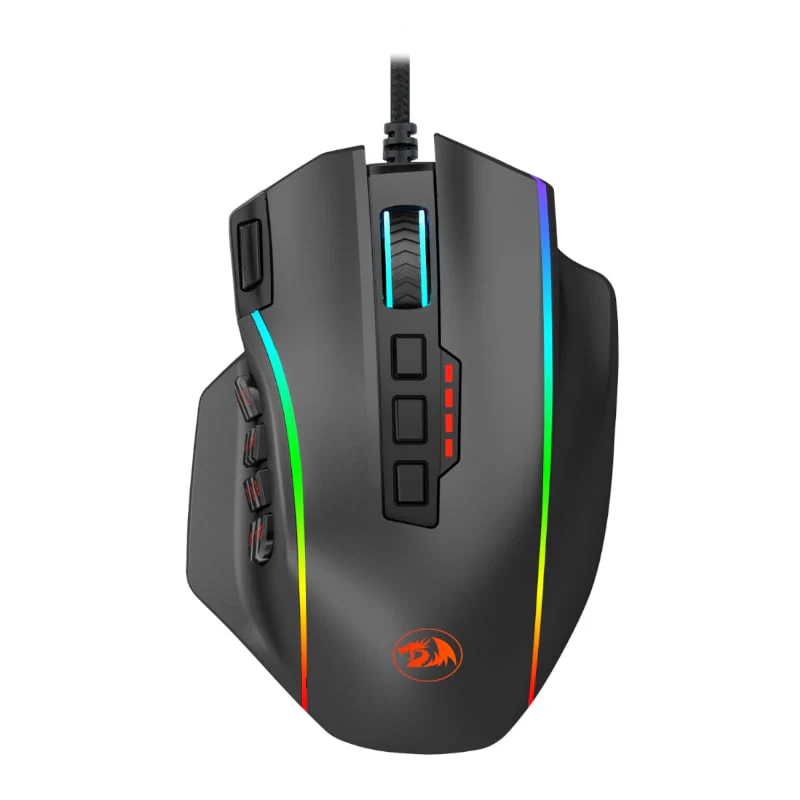 REDRAGON PERDICTION 4 12400DPI RGB MMO Ergo Gaming Mouse - Black - Image 7