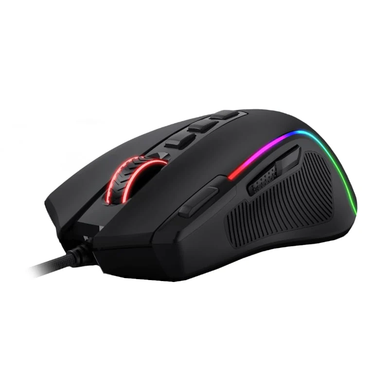 REDRAGON PREDATOR 4000DPI RGB Ergo Gaming Mouse - Black - Image 2