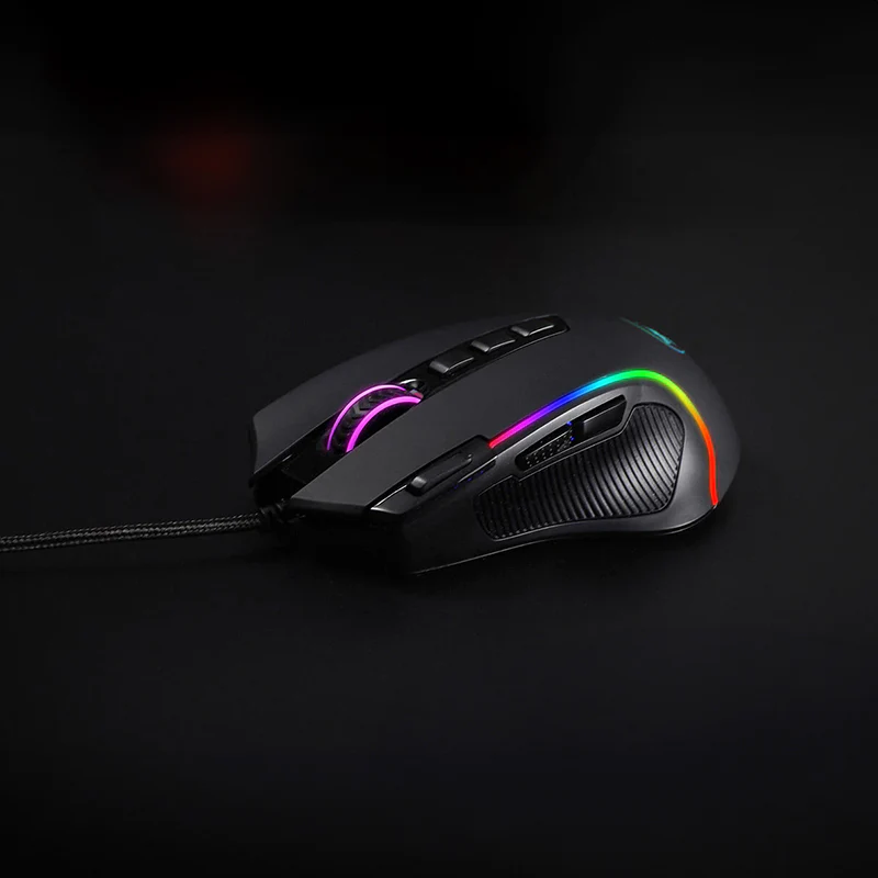 REDRAGON PREDATOR 4000DPI RGB Ergo Gaming Mouse - Black - Image 4