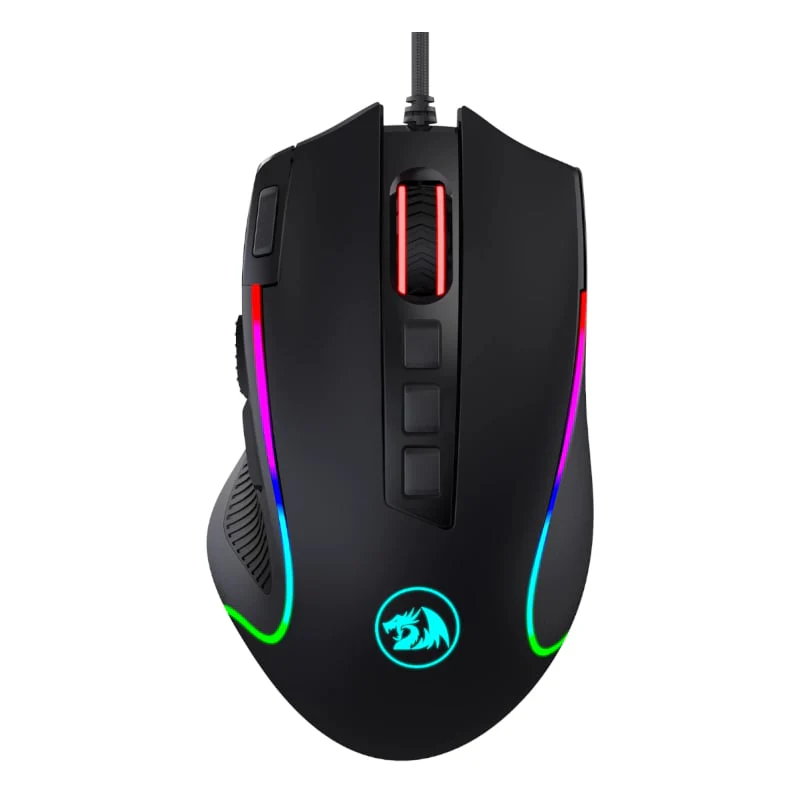 REDRAGON PREDATOR 4000DPI RGB Ergo Gaming Mouse - Black - Image 7