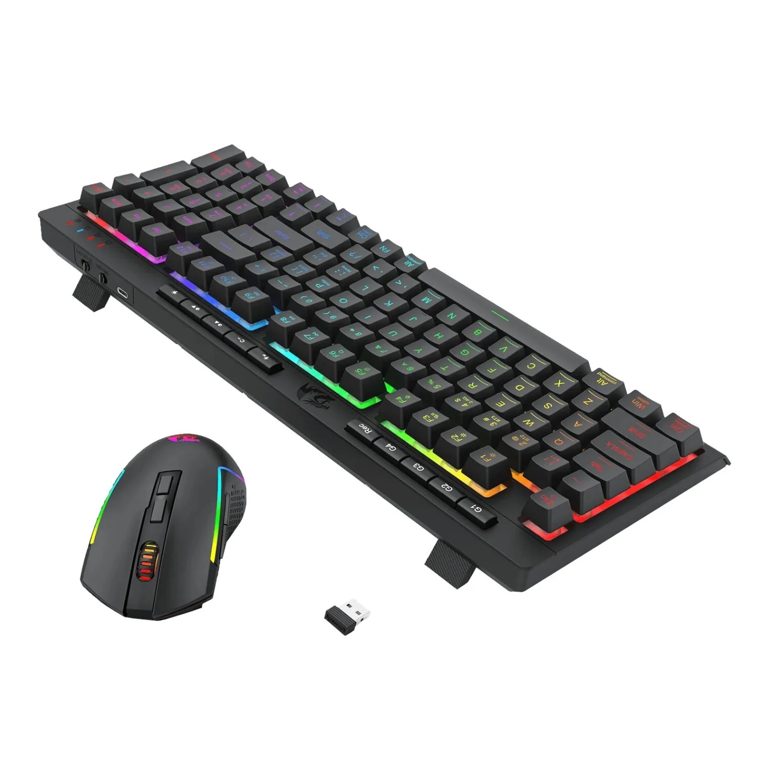 Redragon RYLO PRO S142 Tri-Mode RGB Gaming Keyboard and Mouse Combo - Image 4