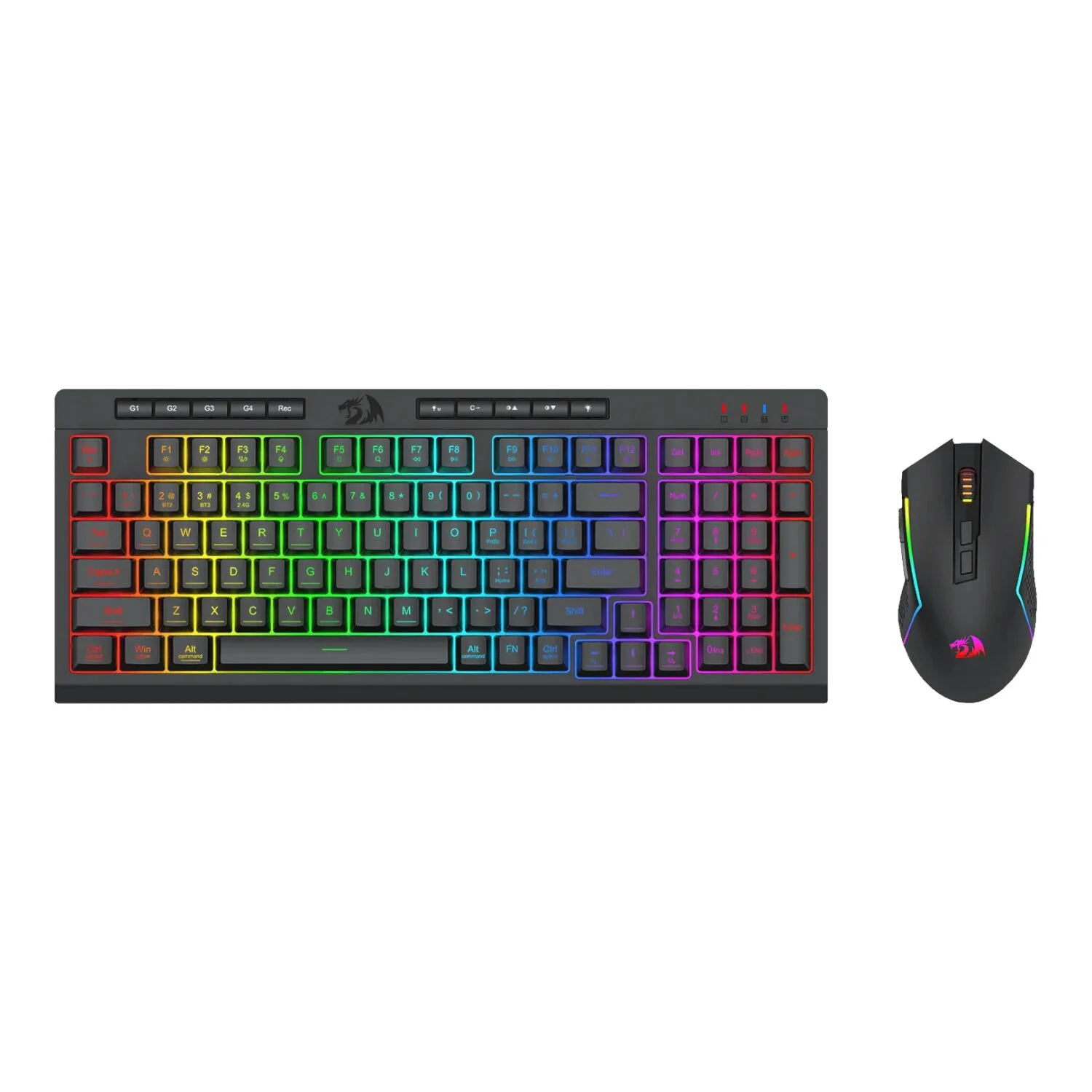 Redragon RYLO PRO S142 Tri-Mode RGB Gaming Keyboard and Mouse Combo - Image 5