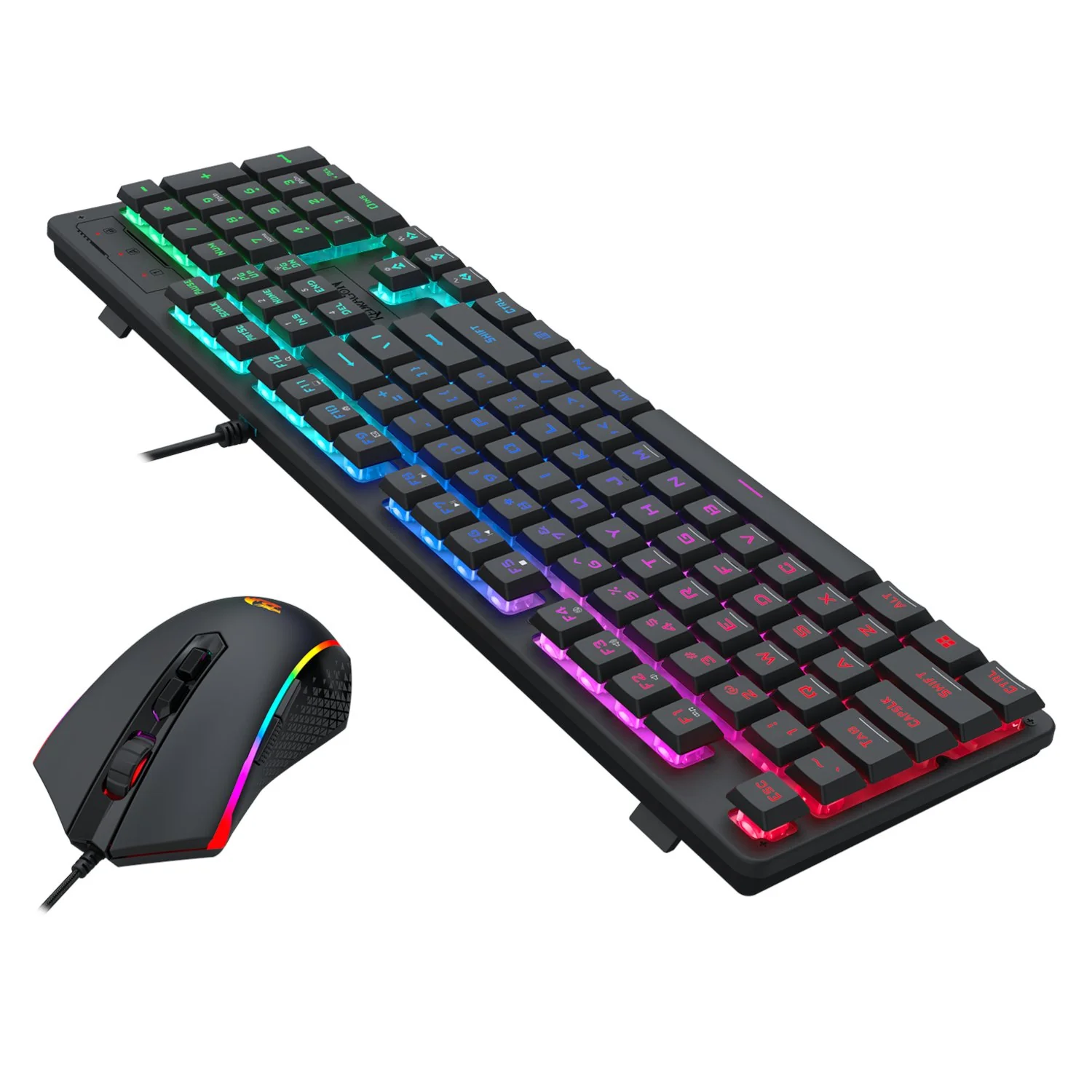 Redragon S107 RGB Gaming Essentials Wired Gaming Keyboard and Mouse Bundle - Image 3
