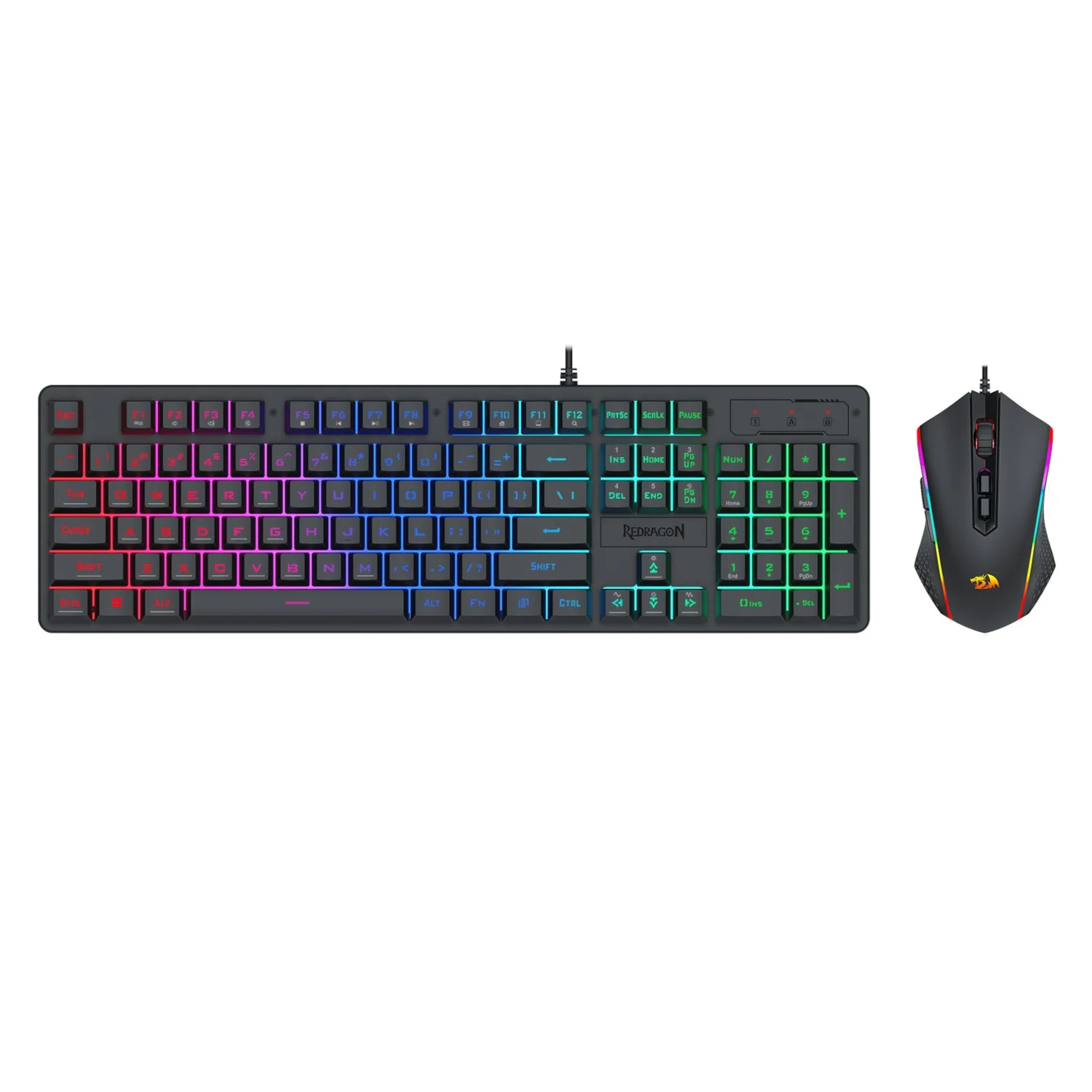 Redragon S107 RGB Gaming Essentials Wired Gaming Keyboard and Mouse Bundle - Image 7